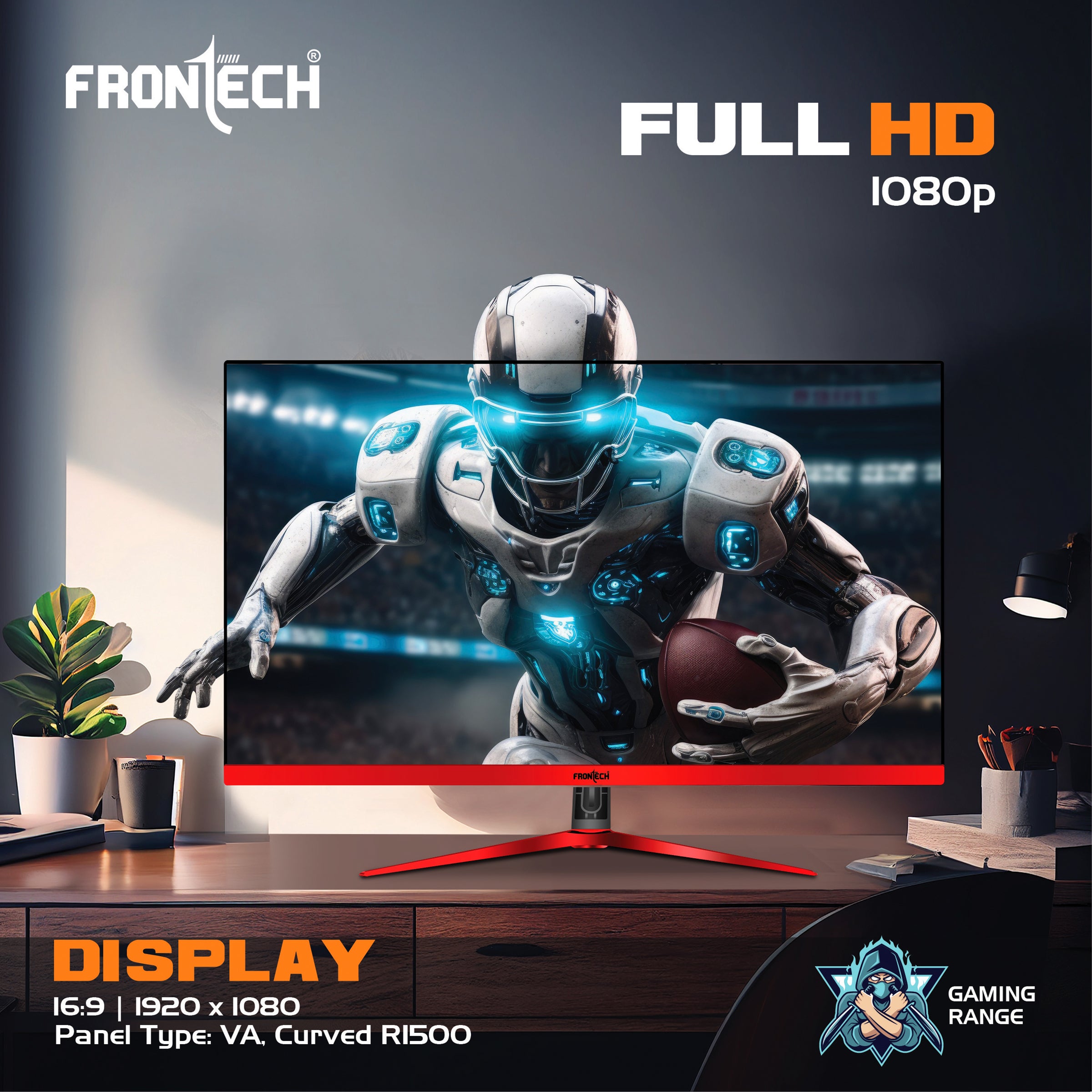 Frontech 27-inch (68.58 cm) Curved Gaming Monitor | 200Hz Refresh Rate | Full HD 1080p | Free Sync | Flicker-Free | HDMI & DP Dual Input (MON-0052) Frontech 27-inch (68.58 cm) Curved Gaming Monitor | 200Hz Refresh Rate | Full HD 1080p | Free Sync | Flicker-Free | HDMI & DP Dual Input (MON-0052)